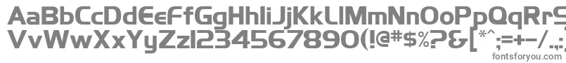 HighlandgothicflfBold-fontti – harmaat kirjasimet valkoisella taustalla