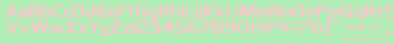 HighlandgothicflfBold Font – Pink Fonts on Green Background