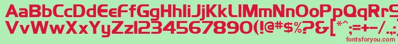 HighlandgothicflfBold Font – Red Fonts on Green Background