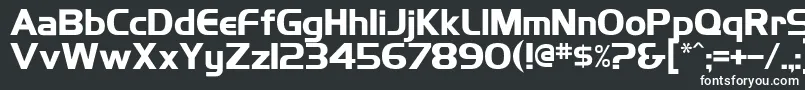 HighlandgothicflfBold-fontti – valkoiset fontit mustalla taustalla