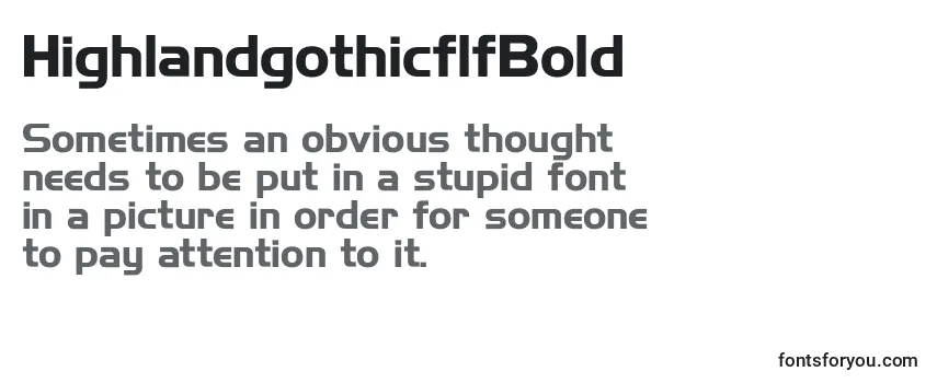 HighlandgothicflfBold Font