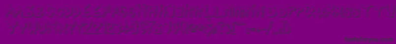 Шрифт NamelessHarbor – чёрные шрифты на фиолетовом фоне