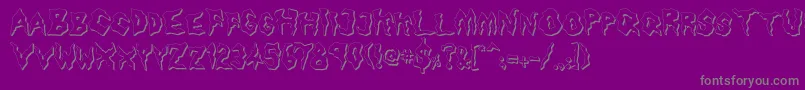 NamelessHarbor-Schriftart – Graue Schriften auf violettem Hintergrund