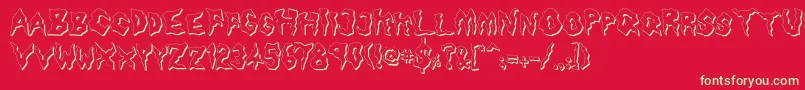NamelessHarbor Font – Green Fonts on Red Background