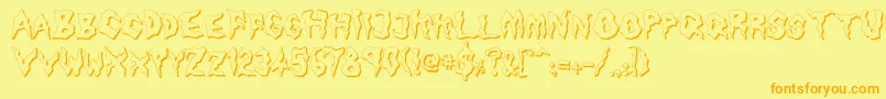 NamelessHarbor Font – Orange Fonts on Yellow Background