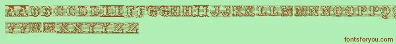 Tagwood Font – Brown Fonts on Green Background