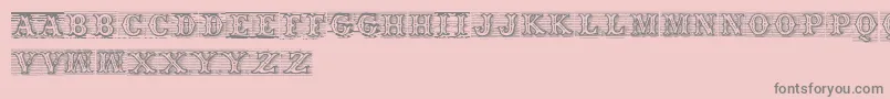 Tagwood-Schriftart – Graue Schriften auf rosa Hintergrund