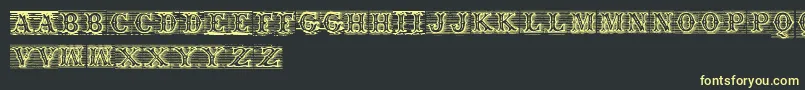 Tagwood Font – Yellow Fonts on Black Background