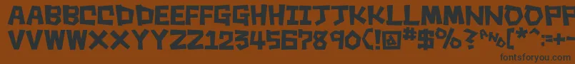 SquareRough Font – Black Fonts on Brown Background