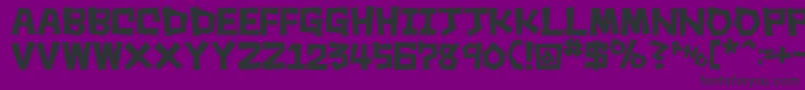 SquareRough-fontti – mustat fontit violetilla taustalla