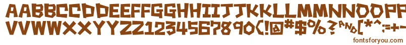 SquareRough Font – Brown Fonts on White Background