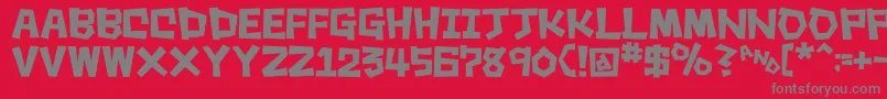 Шрифт SquareRough – серые шрифты на красном фоне
