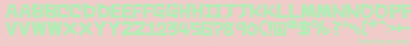 SquareRough Font – Green Fonts on Pink Background