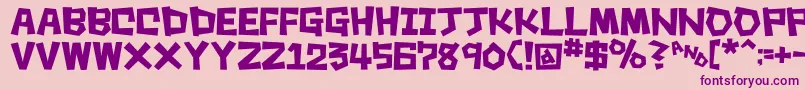 SquareRough Font – Purple Fonts on Pink Background