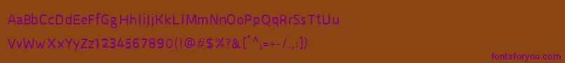 Шрифт CruSarawut57 – фиолетовые шрифты на коричневом фоне