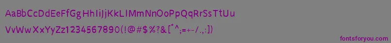 Шрифт CruSarawut57 – фиолетовые шрифты на сером фоне