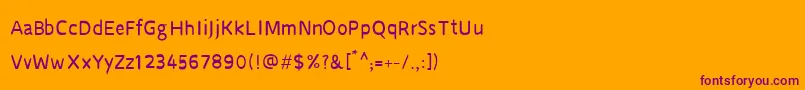 Weitere Informationen zur CruSarawut57-Schriftart CruSarawut57-Schriftart – Violette Schriften auf orangefarbenem Hintergrund