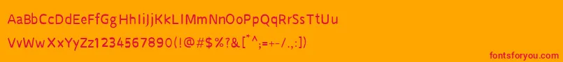 CruSarawut57-Schriftart – Rote Schriften auf orangefarbenem Hintergrund