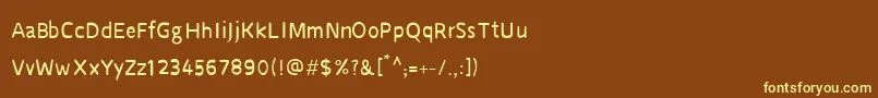 Шрифт CruSarawut57 – жёлтые шрифты на коричневом фоне