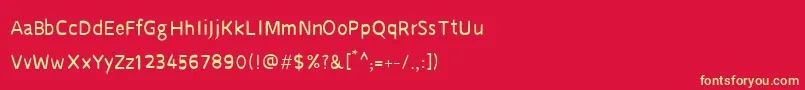 CruSarawut57 Font – Yellow Fonts on Red Background