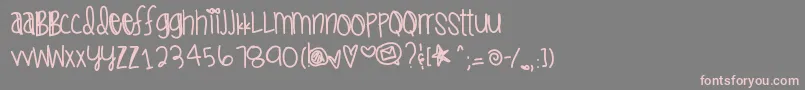 Icantstopthinkinofyou Font – Pink Fonts on Gray Background