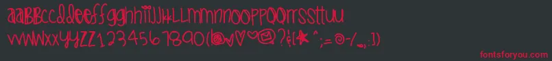Icantstopthinkinofyou Font – Red Fonts on Black Background