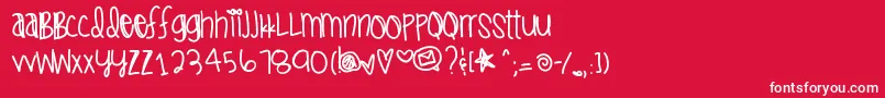 Icantstopthinkinofyou Font – White Fonts on Red Background