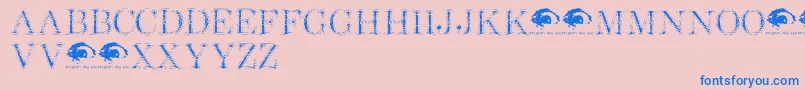 ShottyTransfertrial Font – Blue Fonts on Pink Background