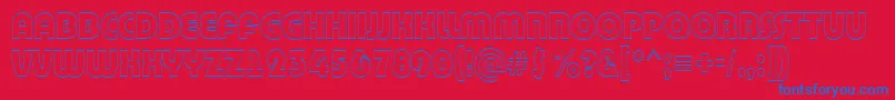 Bighaustitul3DRegular Font – Blue Fonts on Red Background