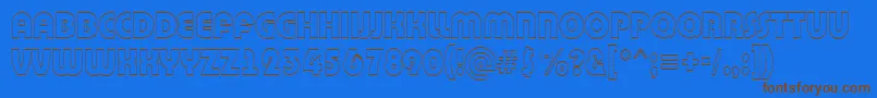 Bighaustitul3DRegular Font – Brown Fonts on Blue Background