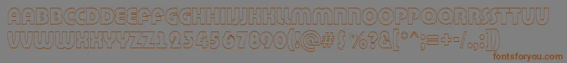 Bighaustitul3DRegular Font – Brown Fonts on Gray Background