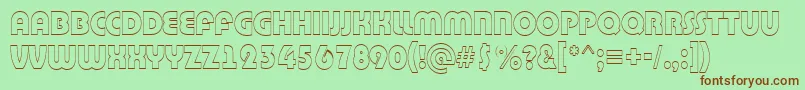 Bighaustitul3DRegular Font – Brown Fonts on Green Background