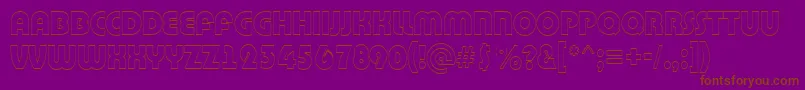 Bighaustitul3DRegular Font – Brown Fonts on Purple Background