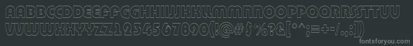 フォントBighaustitul3DRegular – 黒い背景に灰色の文字
