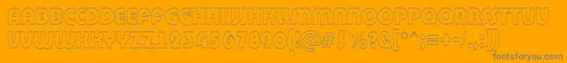 Bighaustitul3DRegular Font – Gray Fonts on Orange Background