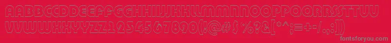 Bighaustitul3DRegular Font – Gray Fonts on Red Background