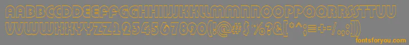 Bighaustitul3DRegular Font – Orange Fonts on Gray Background