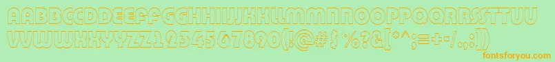 Bighaustitul3DRegular Font – Orange Fonts on Green Background