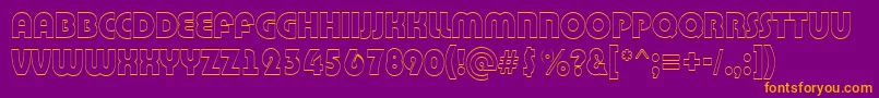 Bighaustitul3DRegular Font – Orange Fonts on Purple Background