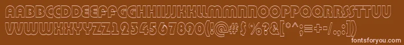 Bighaustitul3DRegular Font – Pink Fonts on Brown Background