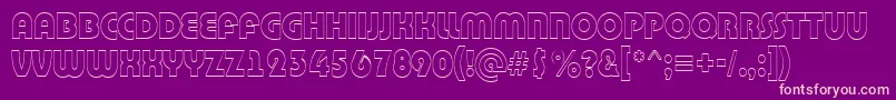 Bighaustitul3DRegular Font – Pink Fonts on Purple Background