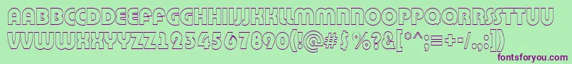 Bighaustitul3DRegular Font – Purple Fonts on Green Background