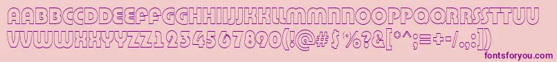 Bighaustitul3DRegular Font – Purple Fonts on Pink Background