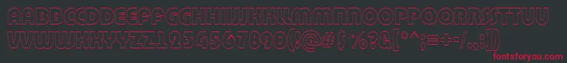 Bighaustitul3DRegular Font – Red Fonts on Black Background