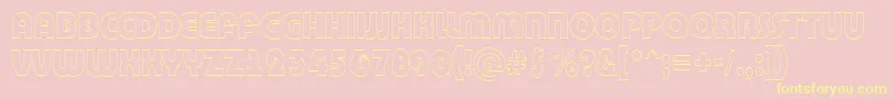 Шрифт Bighaustitul3DRegular – жёлтые шрифты на розовом фоне