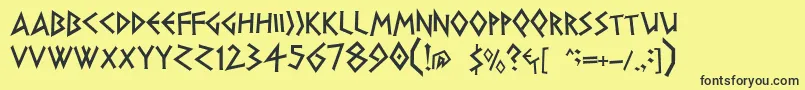 Dsgreece Font – Black Fonts on Yellow Background