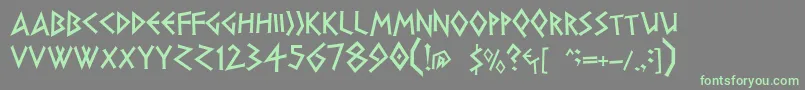Dsgreece Font – Green Fonts on Gray Background