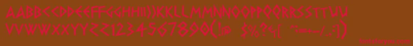 Dsgreece Font – Red Fonts on Brown Background