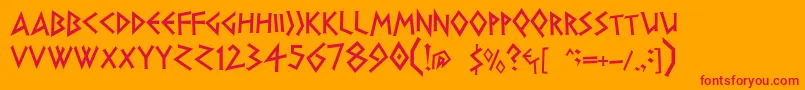 Dsgreece Font – Red Fonts on Orange Background