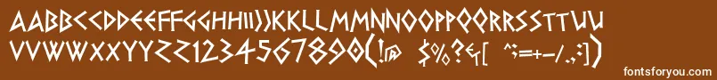 Police Dsgreece – polices blanches sur fond brun